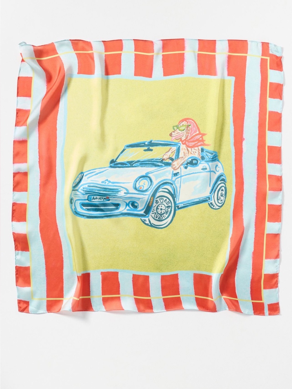 🐾Anthropologie Silky Scarves Hair Head Bag Scarf Set of 2 New Dog Car Cocktail - Picture 3 of 8